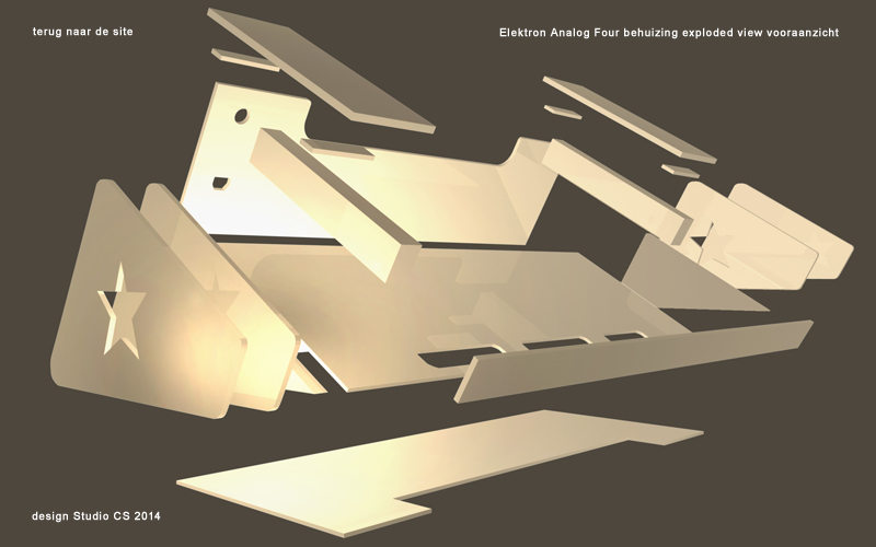 Elektron Analog Four exploded view frontsite